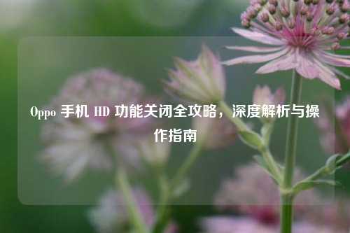 Oppo 手机 HD 功能关闭全攻略，深度解析与操作指南