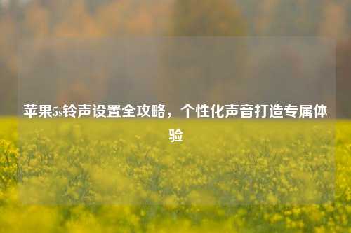 苹果5s铃声设置全攻略，个性化声音打造专属体验
