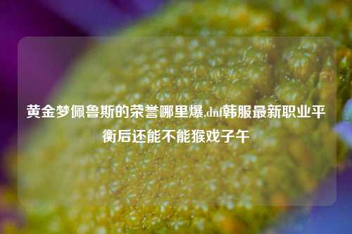 黄金梦佩鲁斯的荣誉哪里爆,dnf韩服最新职业平衡后还能不能猴戏子午