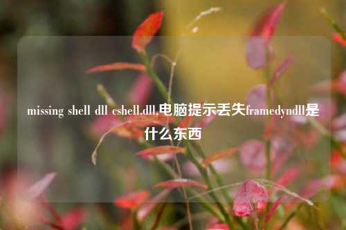 missing shell dll cshell.dll,电脑提示丢失framedyndll是什么东西