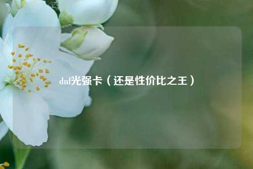 dnf光强卡（还是性价比之王）