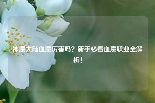 神魔大陆血魔厉害吗？新手必看血魔职业全解析！