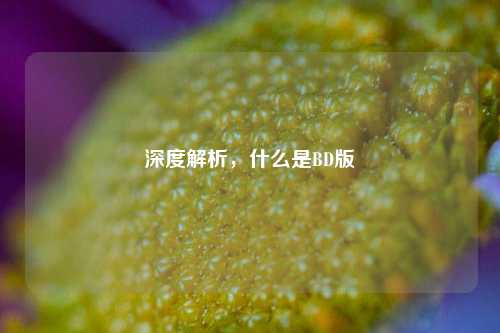 深度解析，什么是BD版