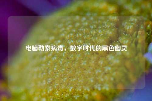 电脑勒索病毒，数字时代的黑色幽灵