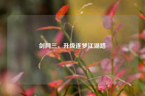 剑网三，升级逐梦江湖路