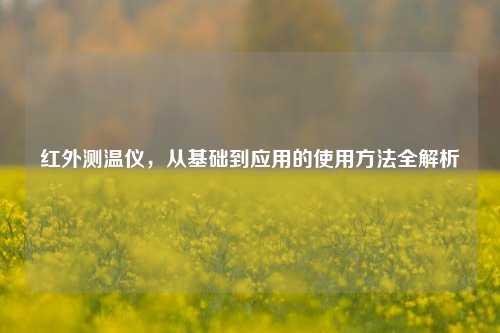 红外测温仪，从基础到应用的使用方法全解析