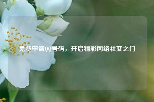 免费申请QQ号码，开启精彩网络社交之门