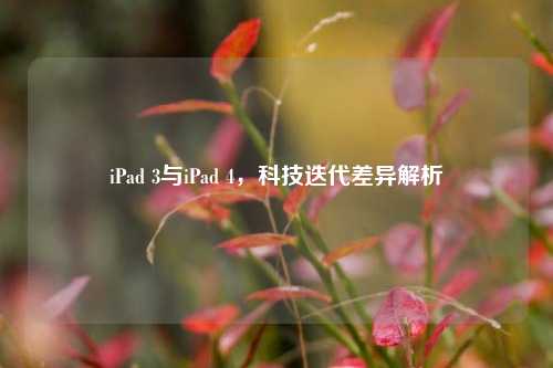 iPad 3与iPad 4，科技迭代差异解析
