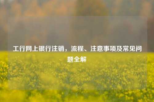工行网上银行注销，流程、注意事项及常见问题全解