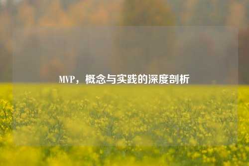 MVP，概念与实践的深度剖析